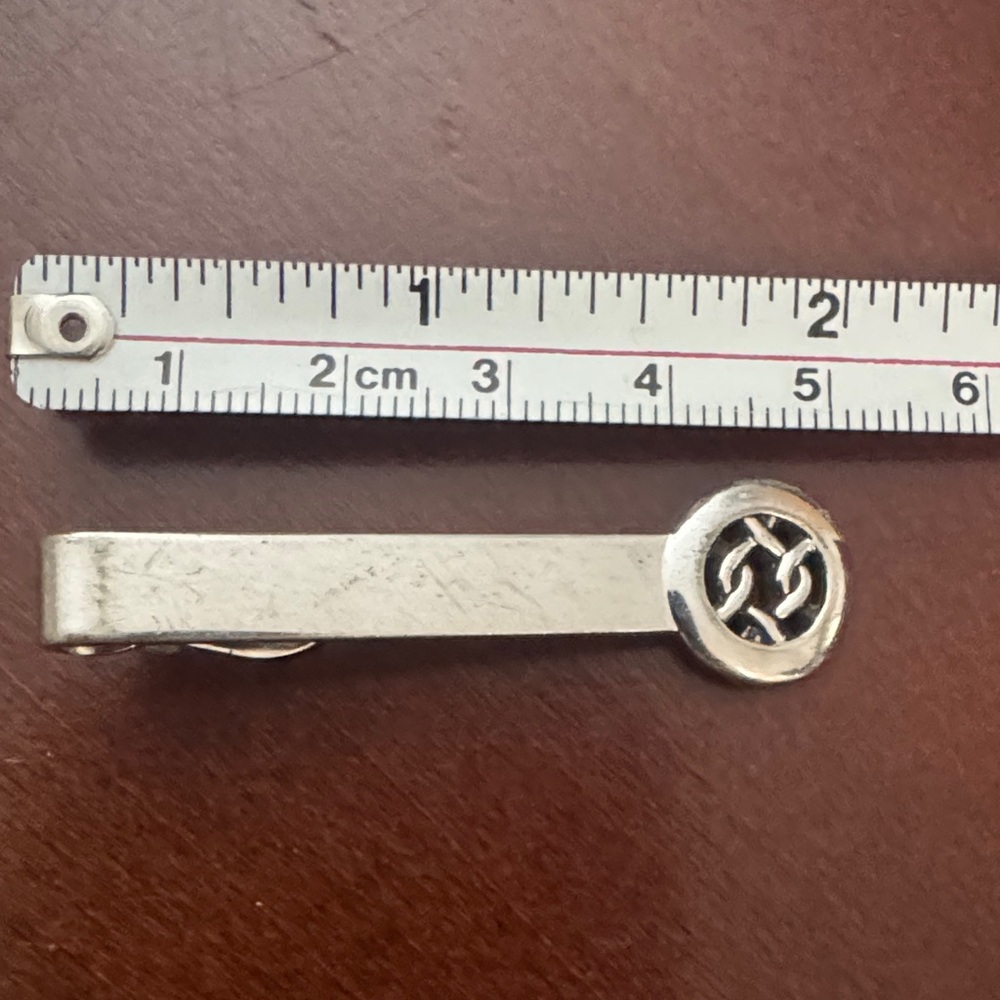 Vintage 1960s Swank Classic Silver Knot Tie Bar - Men Accessories